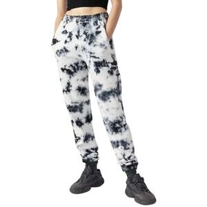 Joah Brown Womens S Black White Tie Dye Empire Jogger Sweatpants